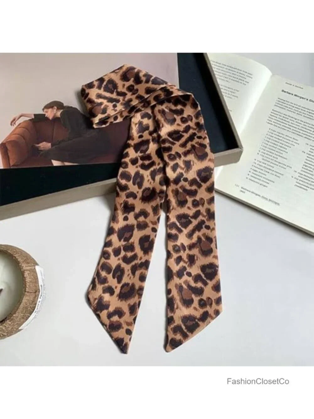 Silk Scarf 6 Pack for Hair Neck Handbag Women Fashion Scarves Ribbon Band
